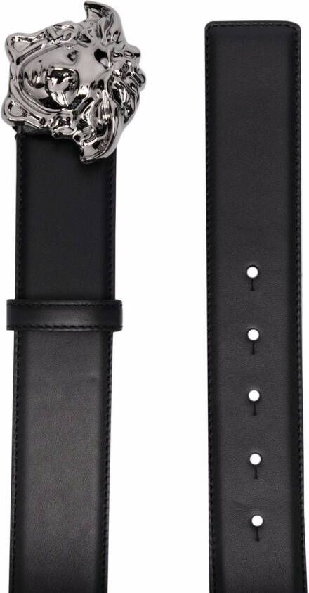 Versace La Medusa leren riem Zwart