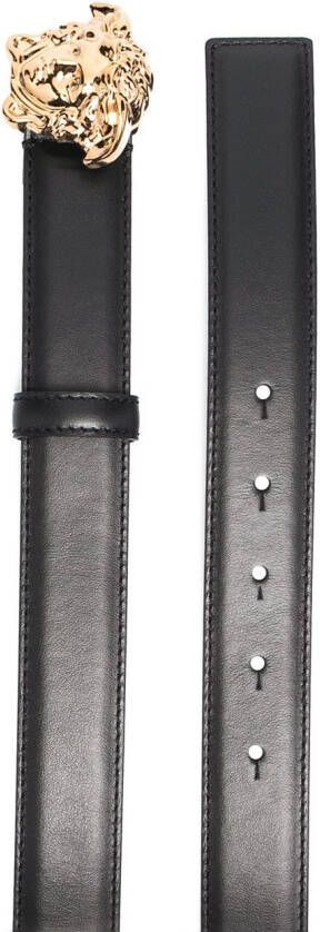 Versace La Medusa leren riem Zwart