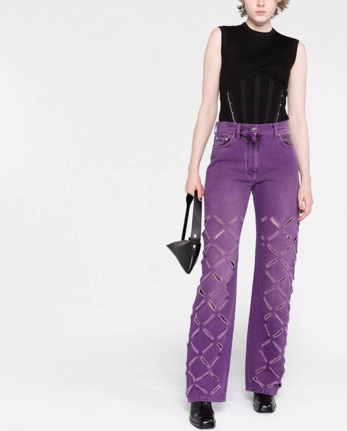Versace Straight jeans Paars