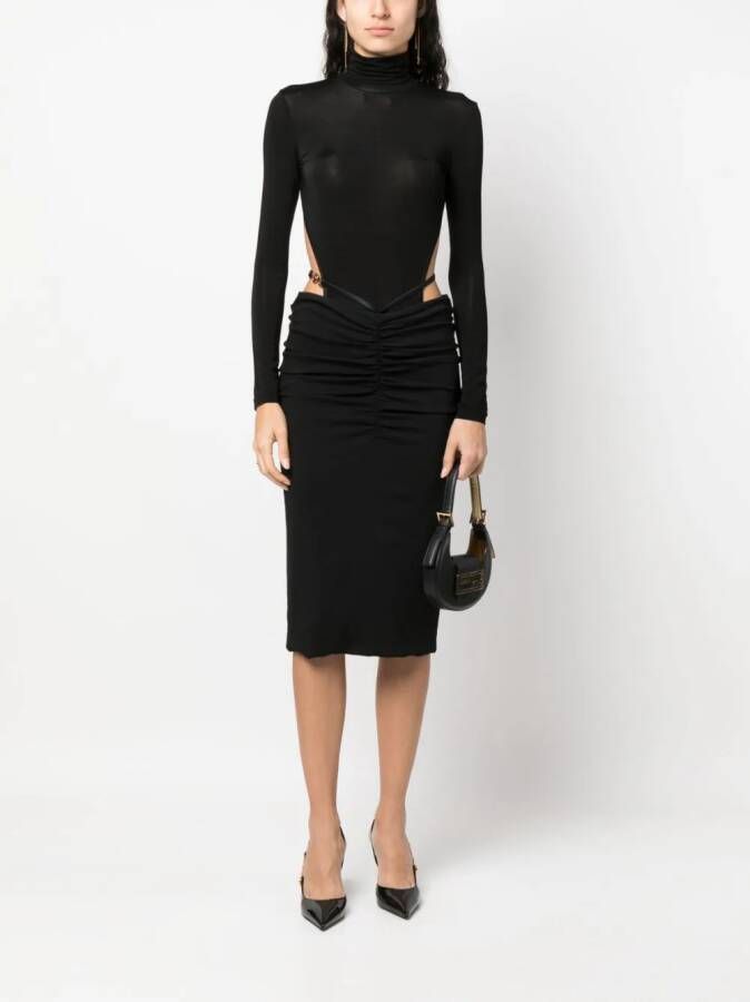 Versace Rok met bloemenprint Zwart