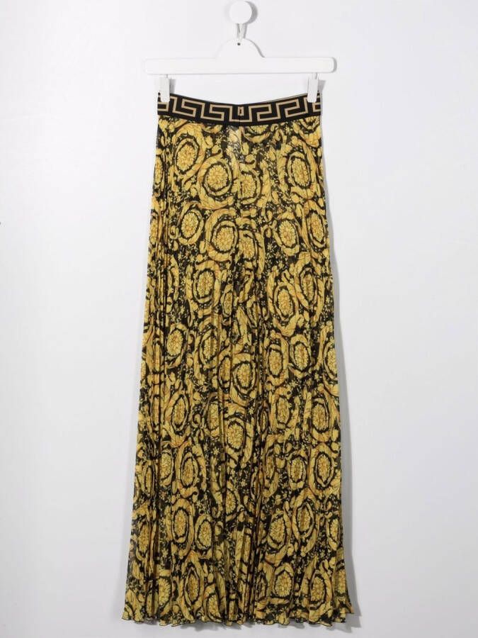 Versace Rok met bloemenprint Zwart