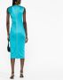 Versace Midi-jurk met ruches Blauw - Thumbnail 4