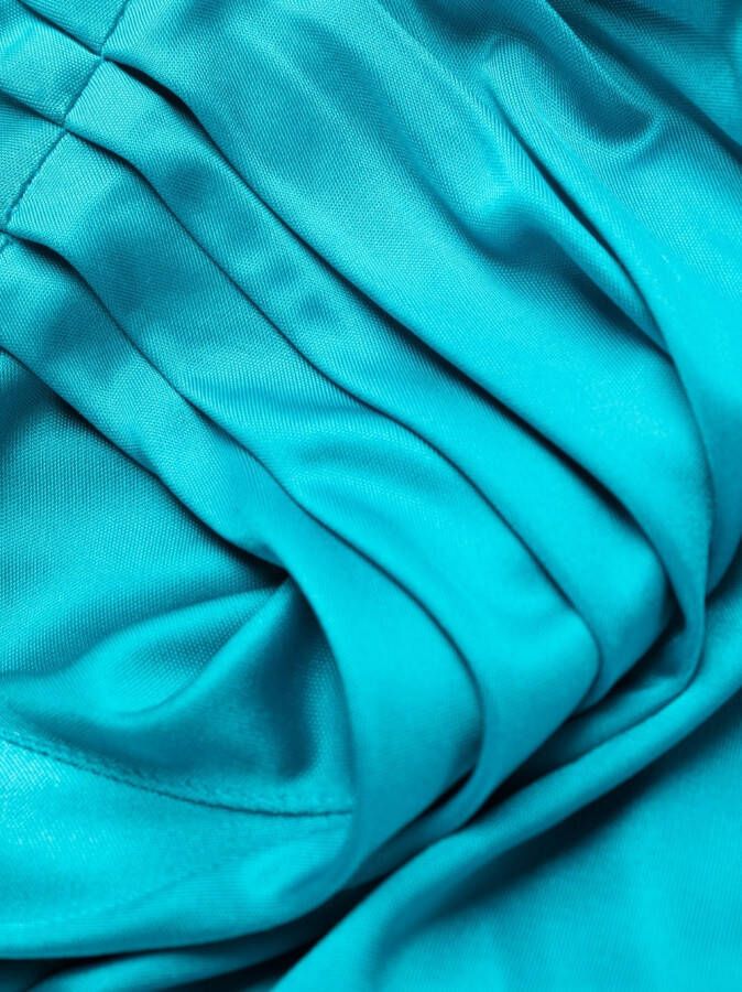 Versace Midi-jurk met ruches Blauw