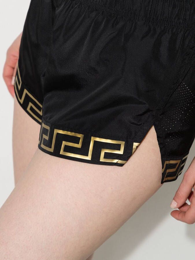 Versace Running shorts met elastische taille Zwart