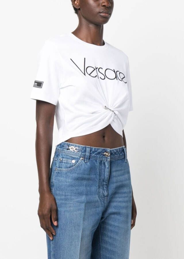 Versace Safety Pin 1978 Re-Edition T-shirt Wit