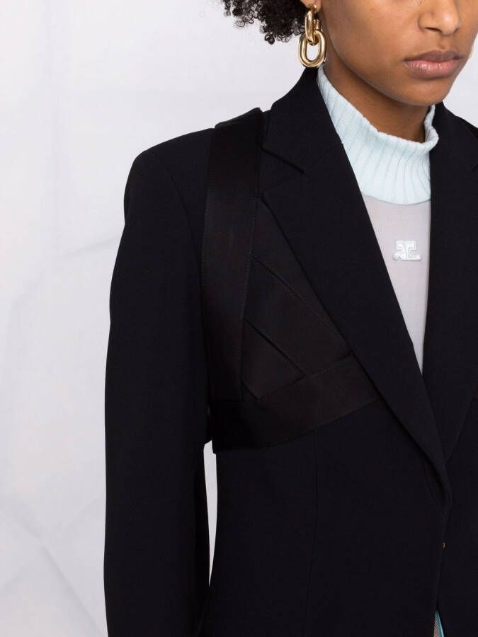 Versace Satijnen blazer Zwart