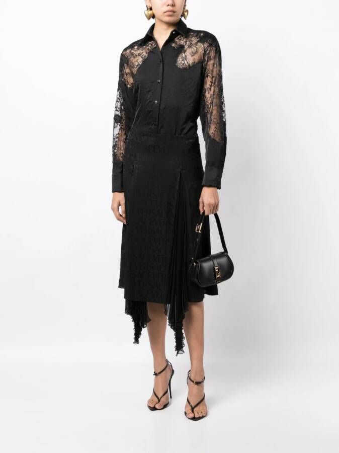 Versace Satijnen blouse Zwart