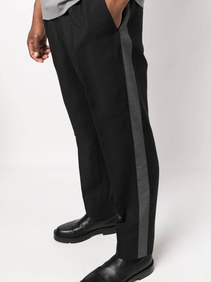 Versace Broek met zijstreep Zwart
