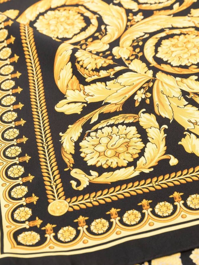 Versace Sjaal met Barocco-print Zwart