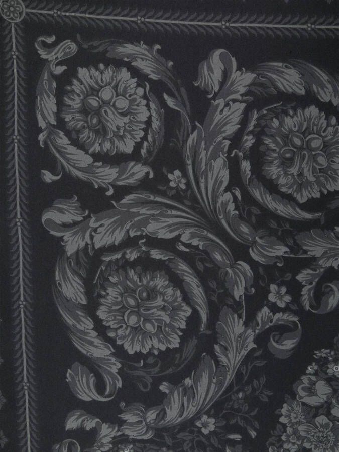 Versace Sjaal met barok-print Zwart