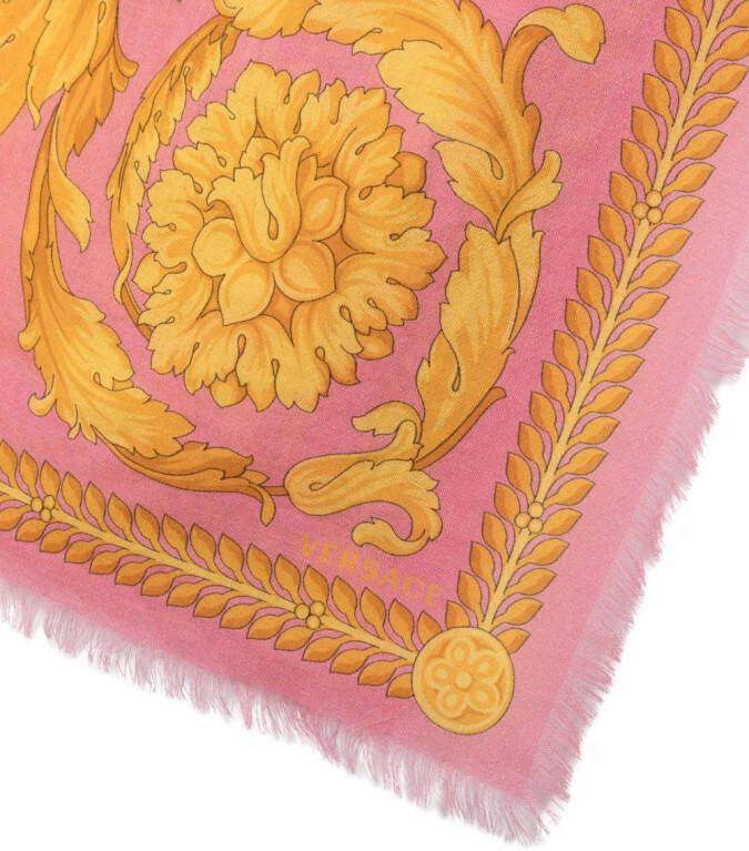 Versace Sjaal met barokprint Roze