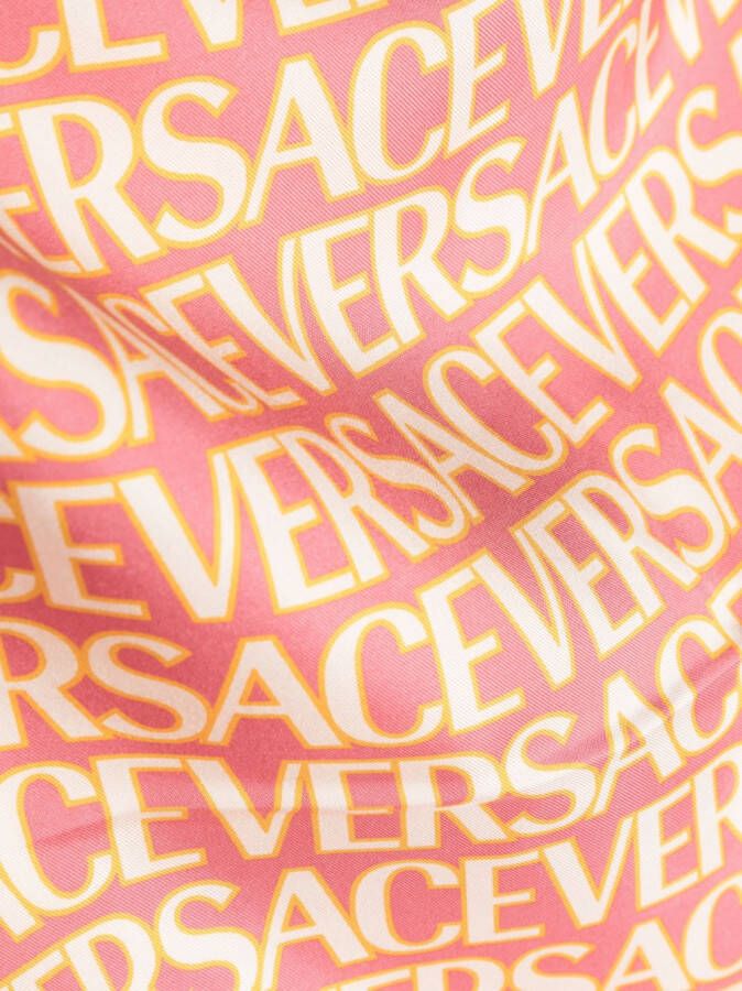 Versace Sjaal met logoprint Roze
