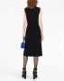Versace Mouwloze midi-jurk met boxplooi Zwart - Thumbnail 4