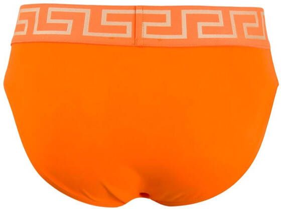 Versace Slip met barokprint Oranje