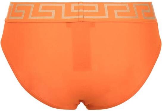 Versace Slip met Greca patroon Oranje