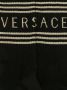 Versace 1990s geribbelde sokken met logo Zwart - Thumbnail 2