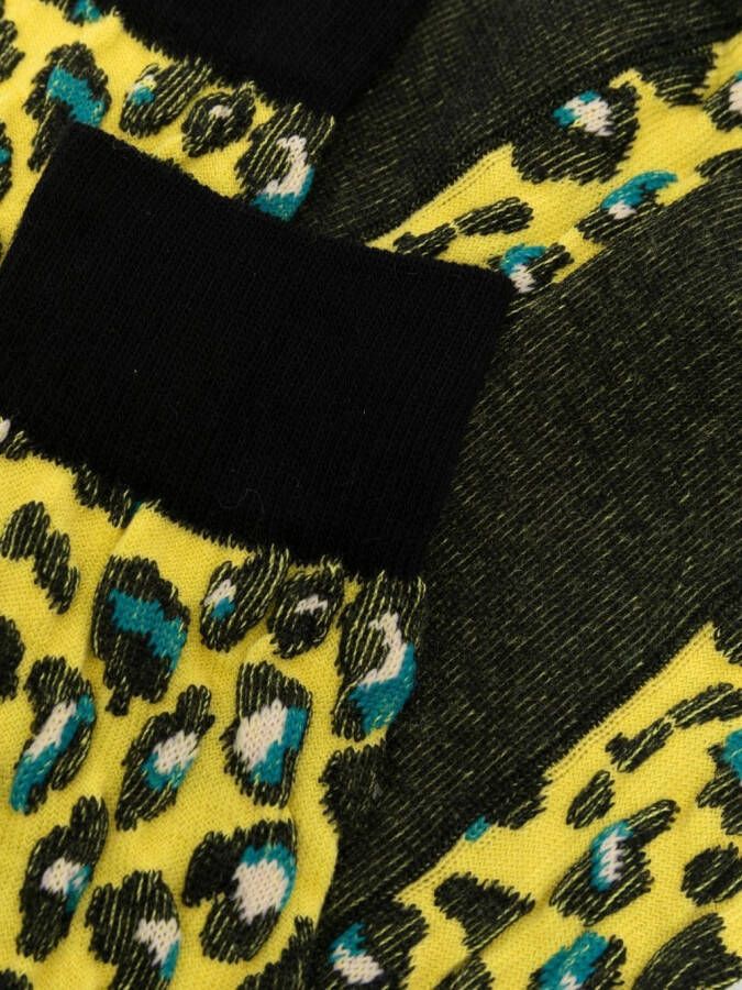 Versace Sokken met luipaardprint Geel