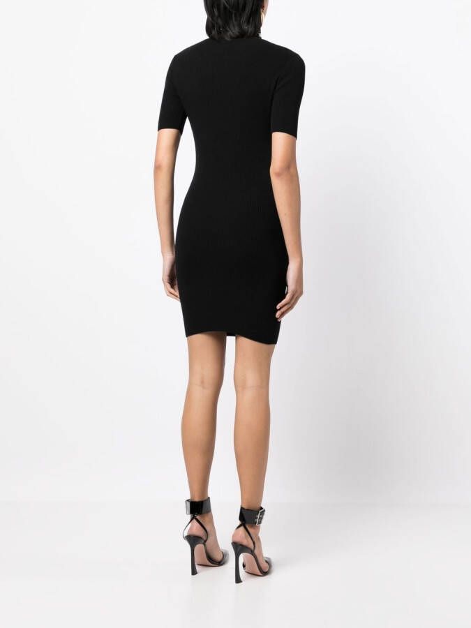Versace Mini-jurk met col Zwart