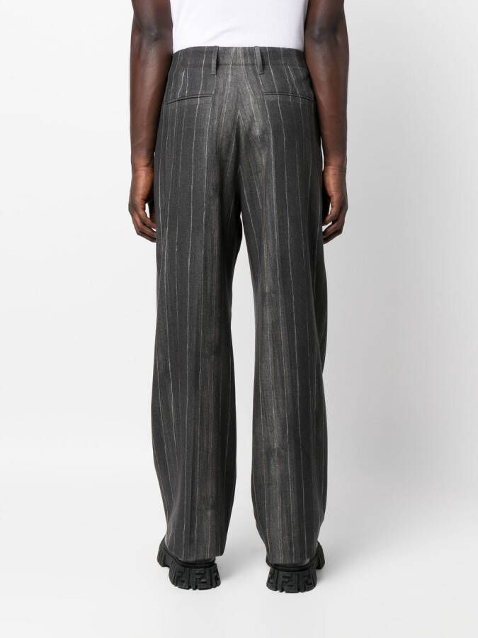 Versace Gestreepte pantalon Grijs