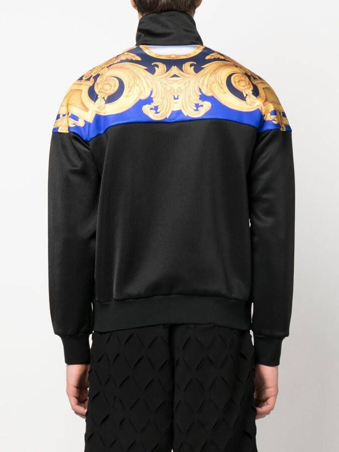 Versace Sweater met barokprint Zwart