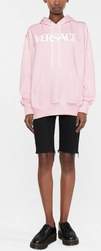 Versace Sweater met logoprint Roze