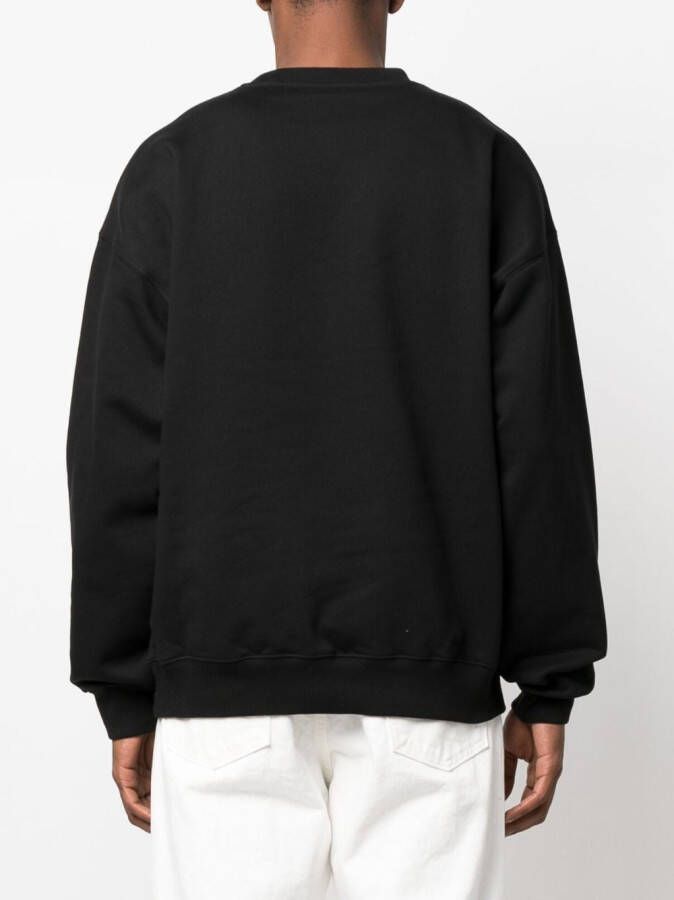 Versace Sweater met logoprint Zwart
