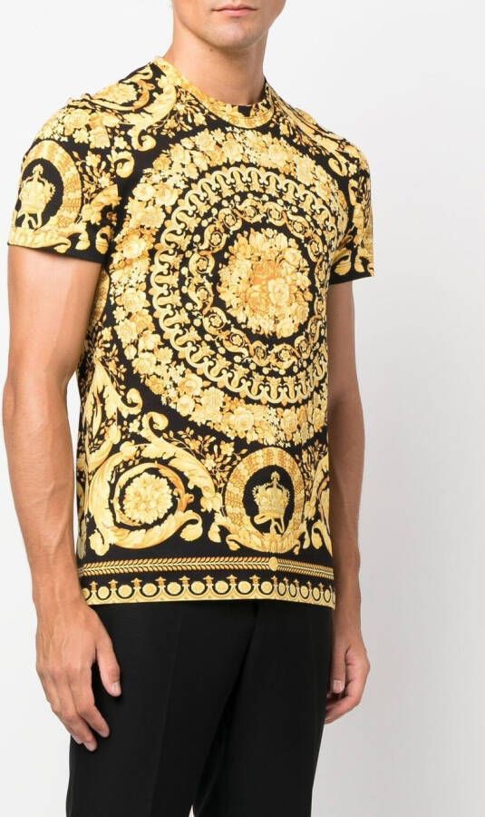 Versace Barocco katoenen T-shirt Zwart