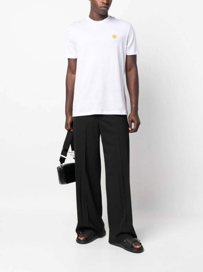 Versace T-shirt met geborduurde Medusa Wit