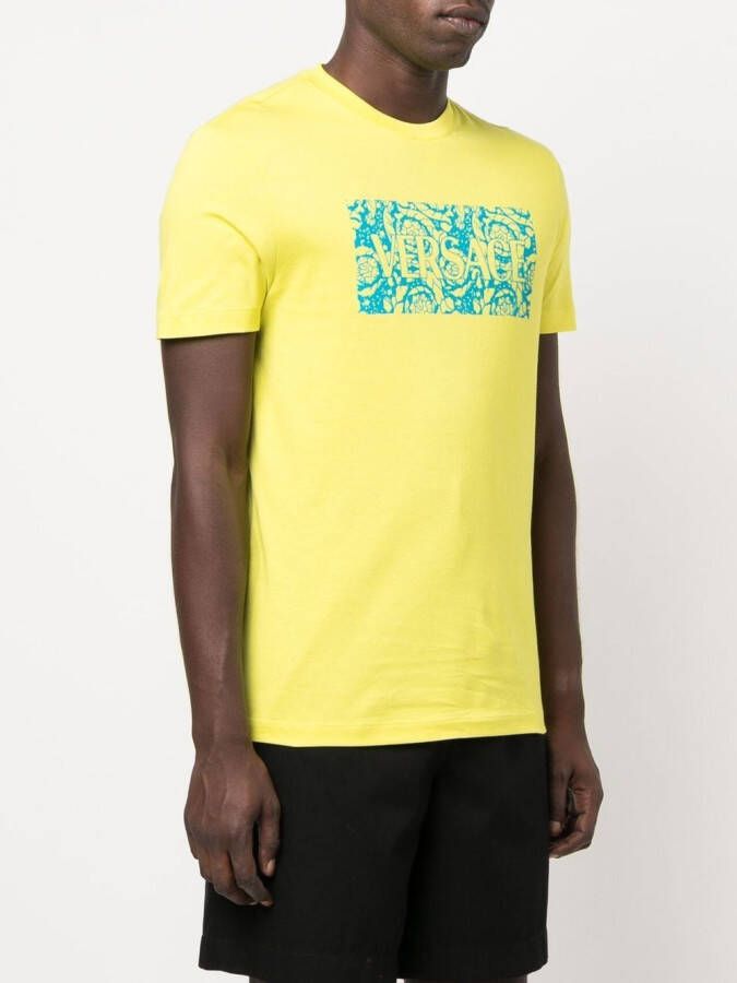 Versace T-shirt met logoprint Groen