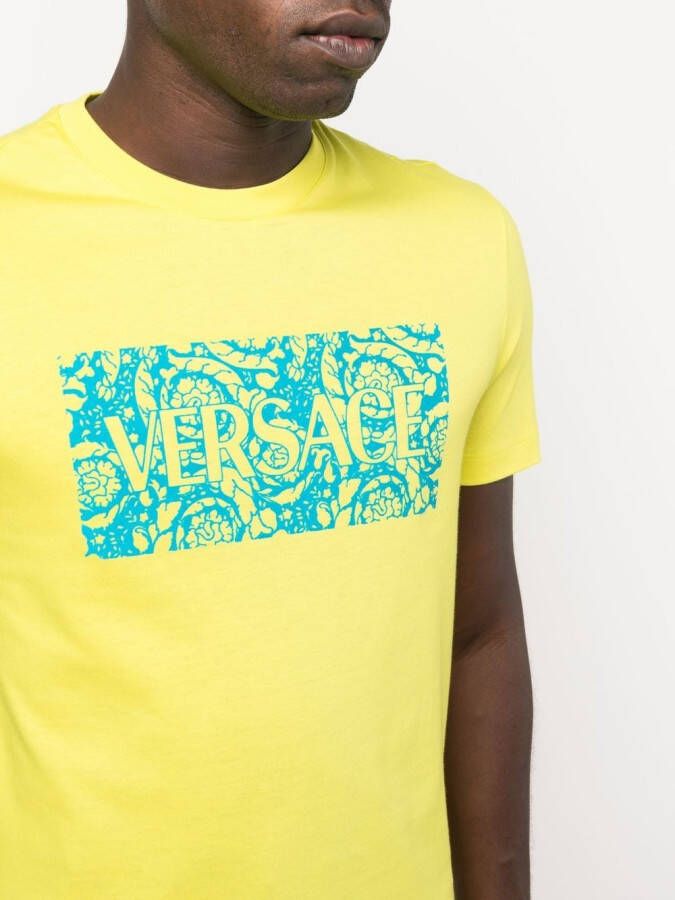 Versace T-shirt met logoprint Groen