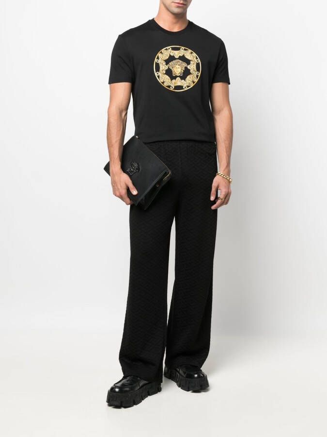 Versace T-shirt met Medusa print Zwart