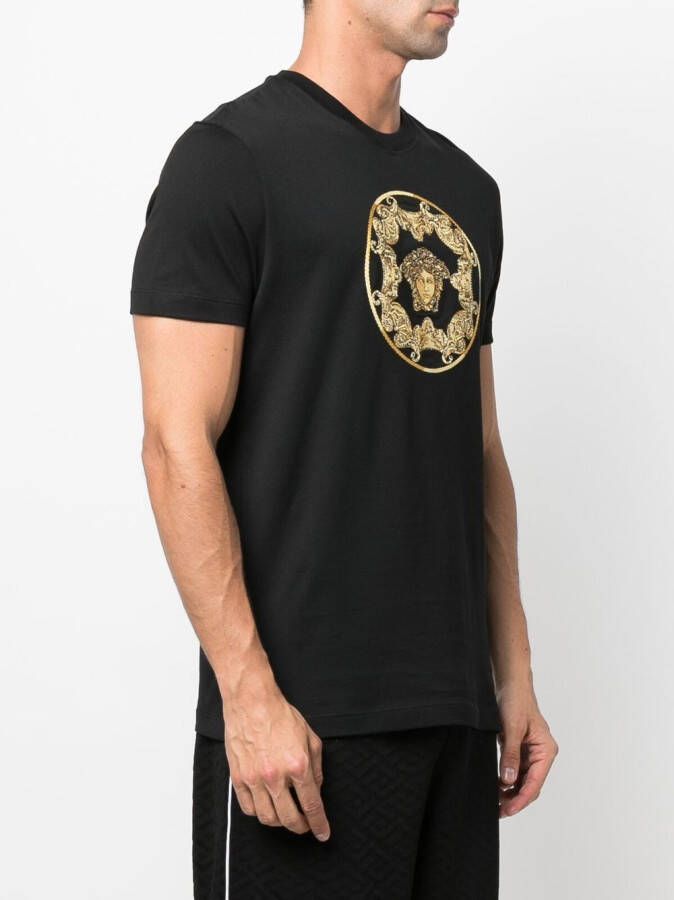 Versace T-shirt met Medusa print Zwart