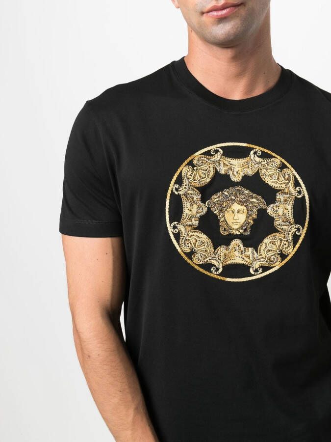 Versace T-shirt met Medusa print Zwart