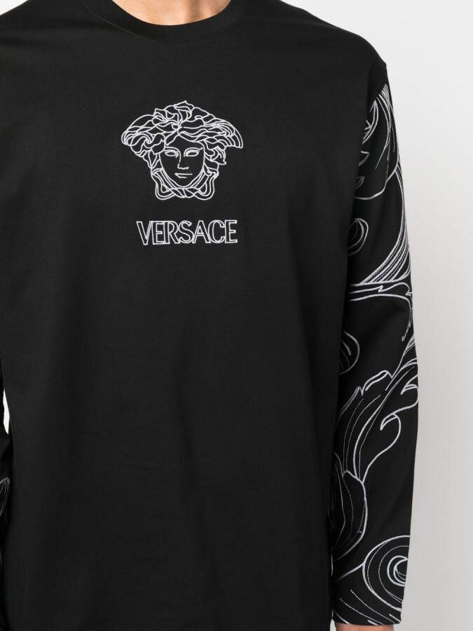Versace T-shirt met Medusa print Zwart