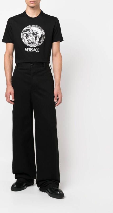 Versace T-shirt met Medusa print Zwart