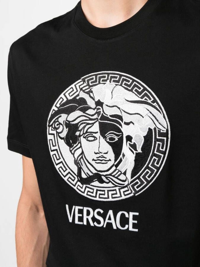 Versace T-shirt met Medusa print Zwart
