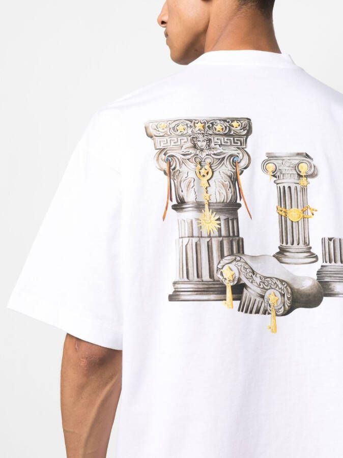 Versace T-shirt met print Wit