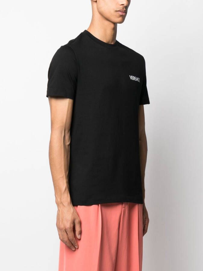 Versace T-shirt met print Zwart