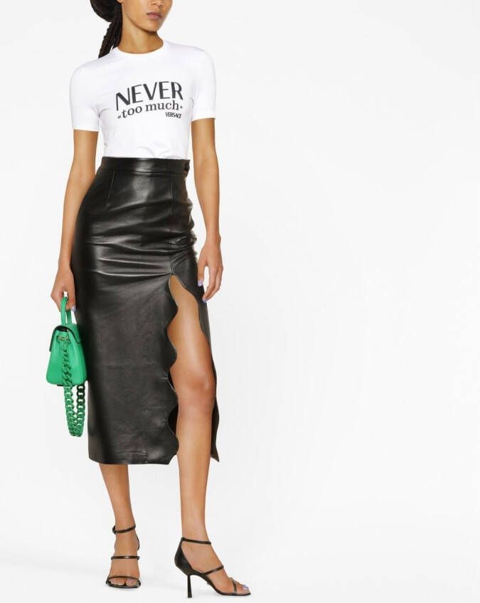 Versace T-shirt met tekst Wit