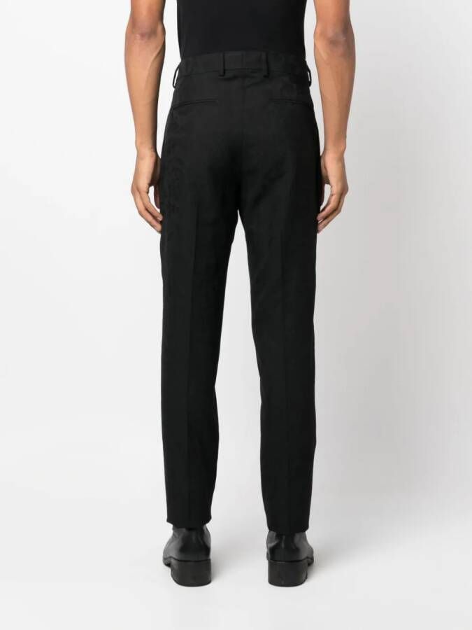 Versace Broek met Barocco Silhouette jacquard Zwart