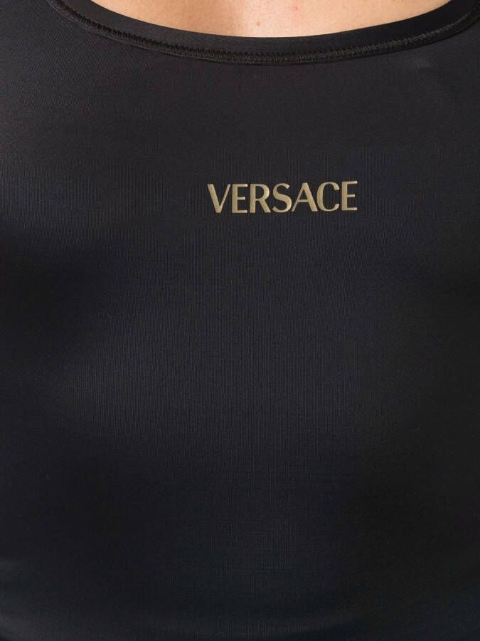 Versace Tanktop met logoprint Zwart