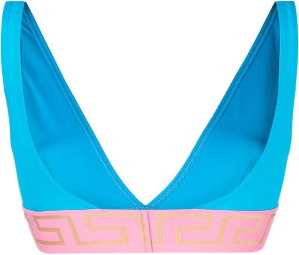 Versace Triangel bikinitop Blauw