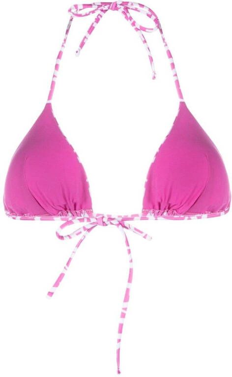 Versace Triangel bikinitop Roze