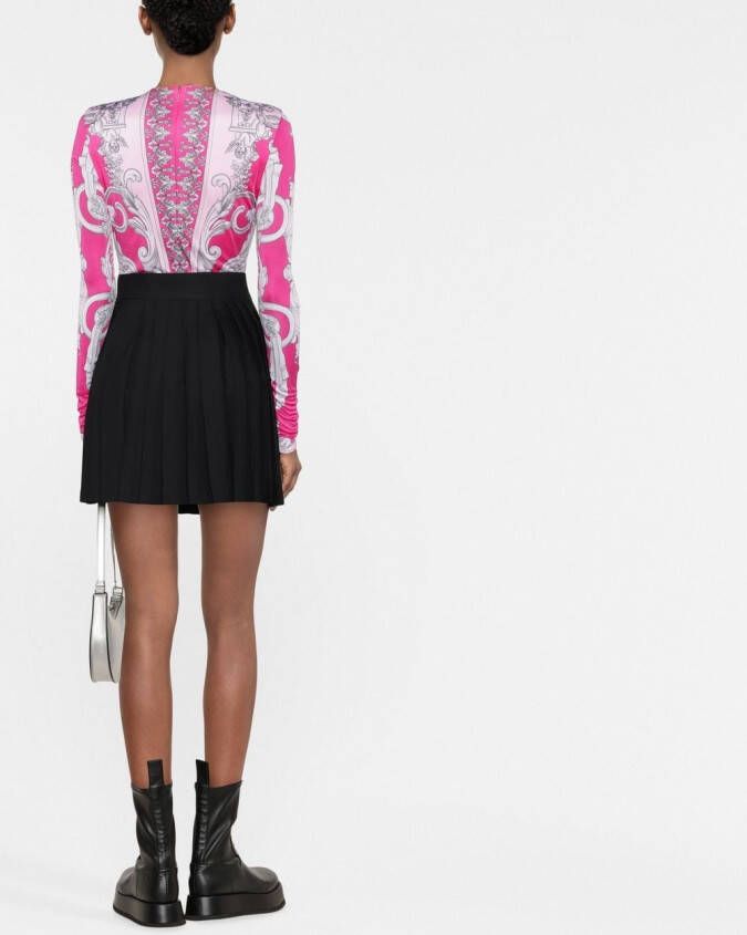 Versace Body met baroccoprint en uitgesneden details Roze