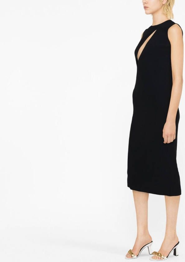 Versace Uitgesneden midi-jurk Zwart