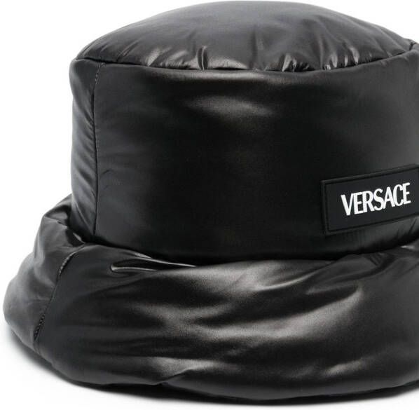 Versace Vissershoed met logopatch Zwart