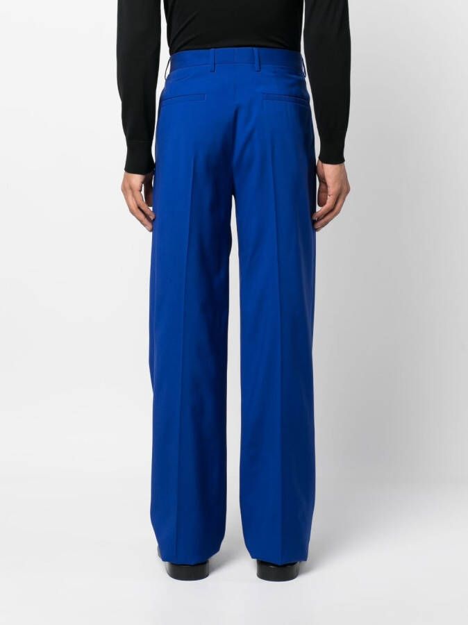 Versace Pantalon met wijde pijpen Blauw