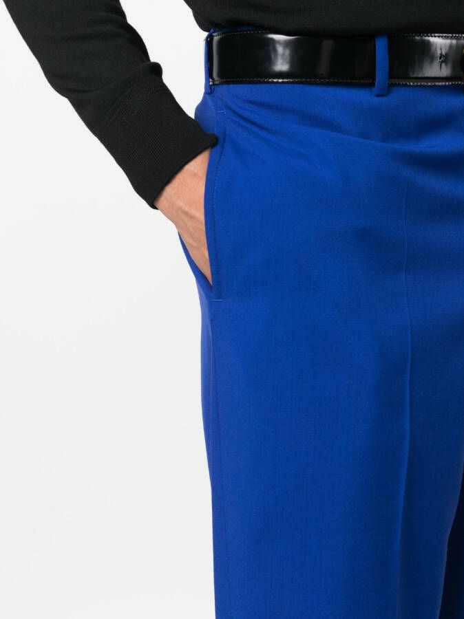 Versace Pantalon met wijde pijpen Blauw