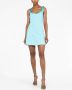 Versace Allover badstof mini-jurk Blauw - Thumbnail 2