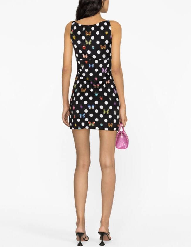 Versace x Dua Lipa mini-jurk met vlinders Zwart